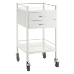 Pacific Medical Powder Coated Trolley [Two Drawers]