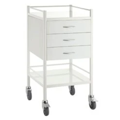 Pacific Medical Powder Coated Trolley [Three Drawers]