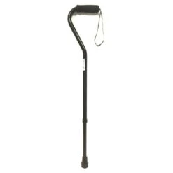 Offset Handle Walking Stick - Black