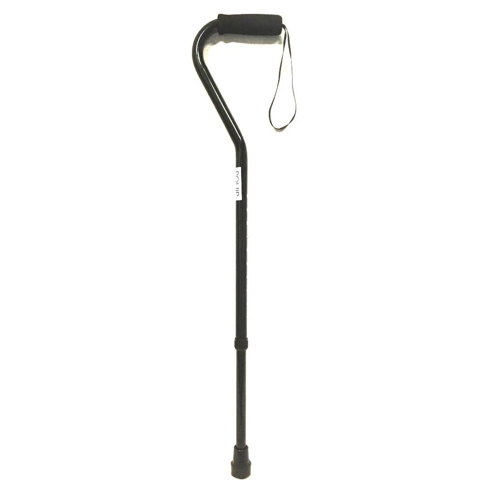 Offset Handle Walking Stick - Black